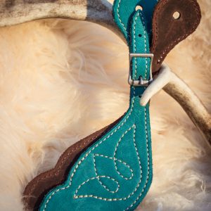 Sporenriemen turquoise Flower